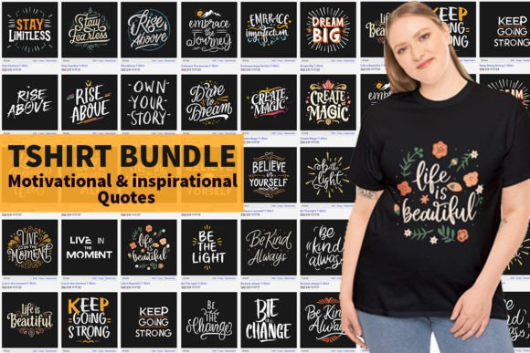 100 Inspiring Quotes T-shirt Designs