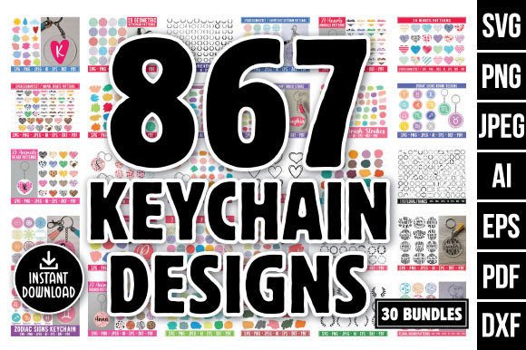 Keychain Svg Big Bundle